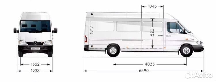 Мерседес спринтер фургон размеры