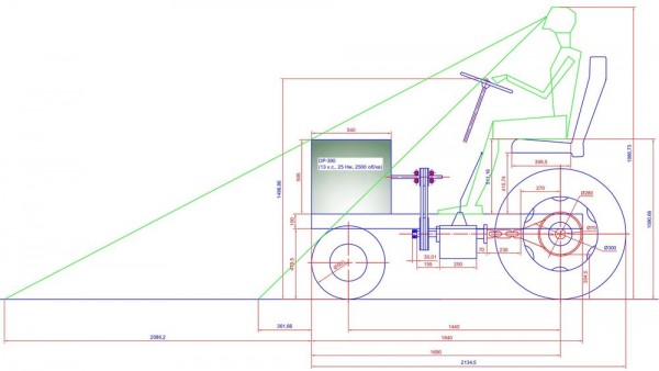 Минитрактор из мотоблока своими руками чертежи и размеры переломка
