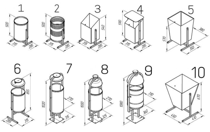 Урны для мусора уличные металлические своими руками фото чертежи