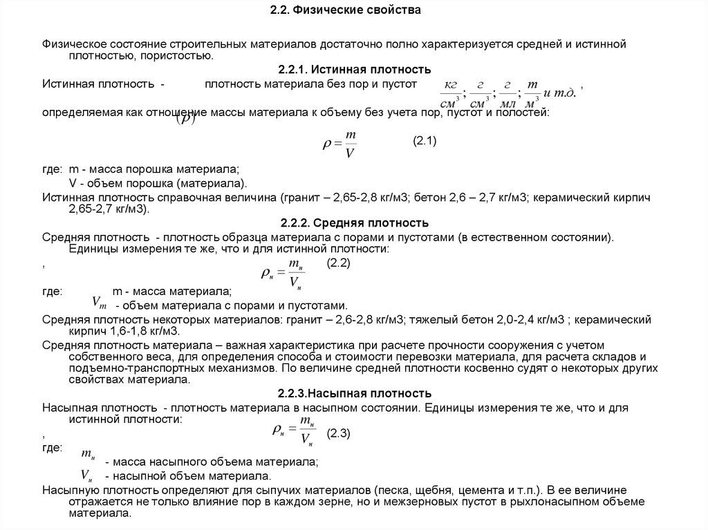 Определить истинную плотность образца