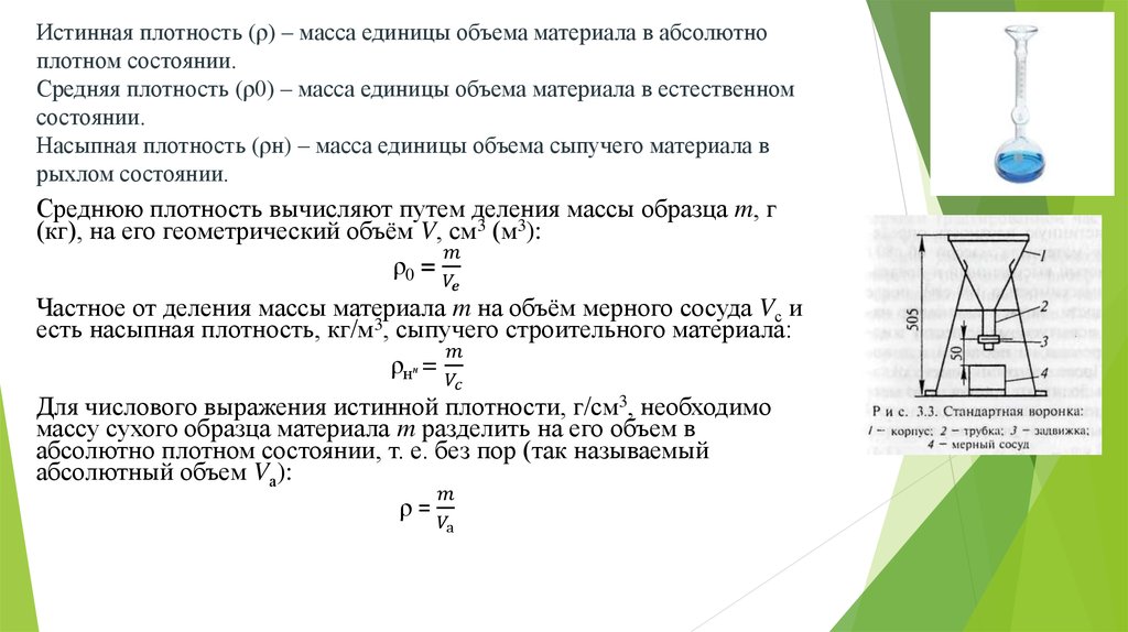 Определить истинную плотность образца