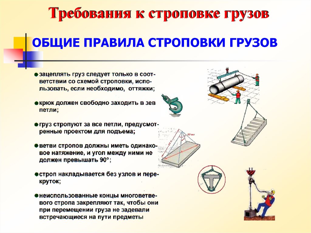 Допускается ли перемещение груза на который не разработаны схемы строповки