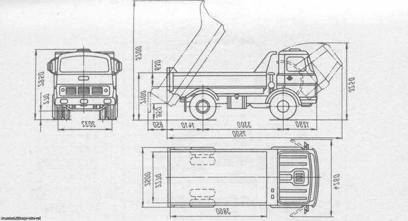 Габариты 500. МАЗ-5335 габариты.