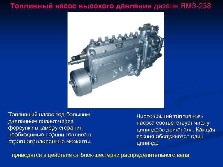 Порядок работы тнвд ямз 238 схема