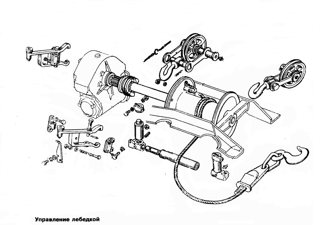 Чертеж лебедка зил 131