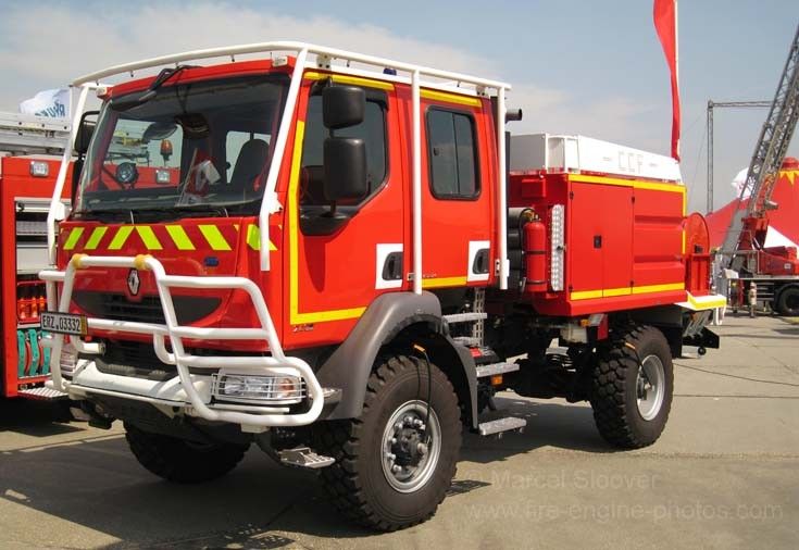 Абг пожарный автомобиль. Renault Truck d appuis Grands feux Fire Truck.