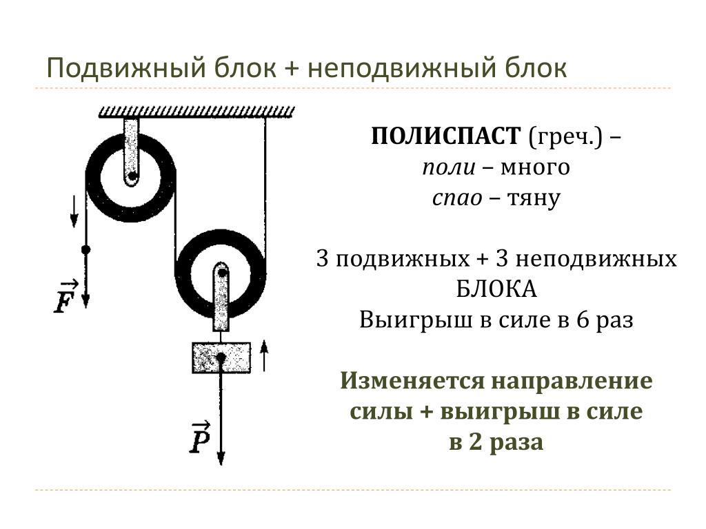 Движение блоков. Подвижные и неподвижные блоки полиспаст. Полиспаст подвижный и неподвижный блок. Схема подвижных и неподвижных блоков. Подвижный блок полиспаста.