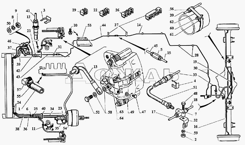 Схема тормозов газель 3302