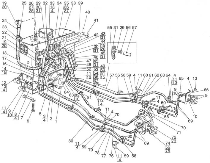 Схема распределителя мтз 82 гидравлика