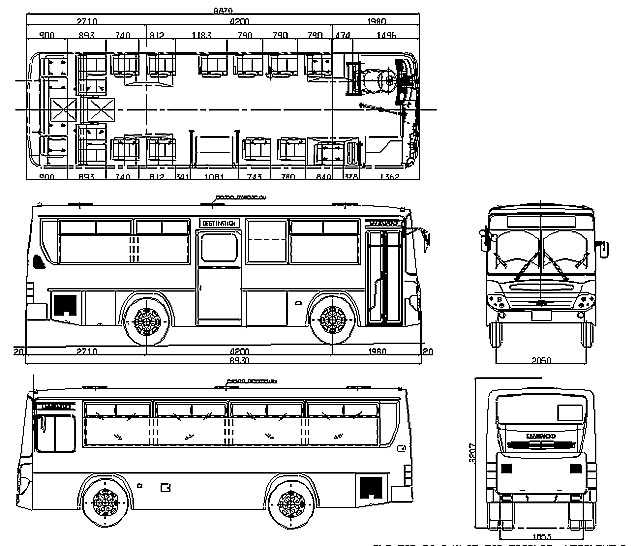 Размеры автобуса паз. Габариты ПАЗ 3205.