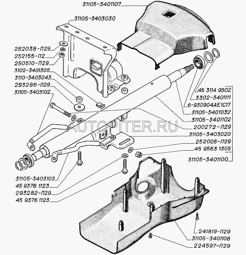 Регулировка рулевой колонки газель