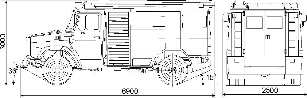 Зил пожарный схема