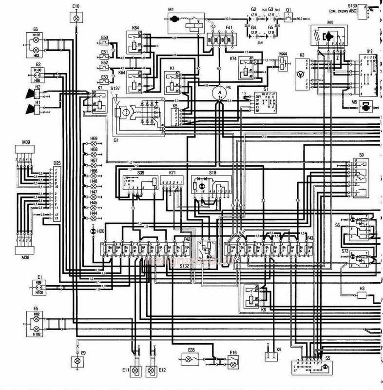 Схема электропроводки газ 33081