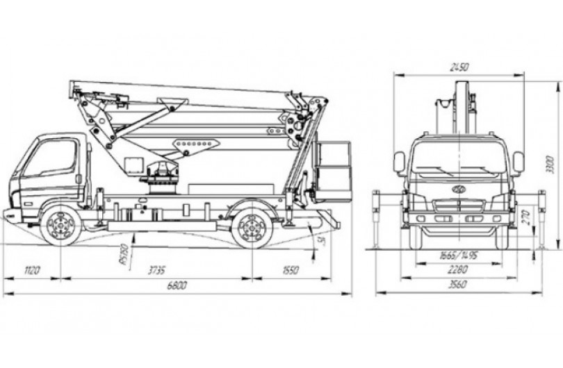 Габариты агп 22: технические характеристики Автовышки на базе ГАЗ и ЗИЛ 130