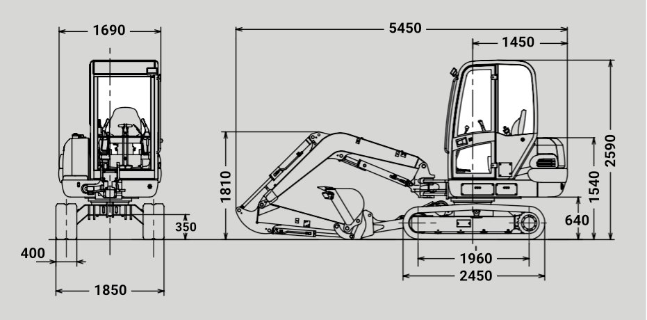 Габариты экскаватора. Мини экскаватор Хитачи габариты. Габариты мини экскаватора Hitachi. Габариты мини экскаватора JCB. Ширина кабины экскаватора Хитачи.