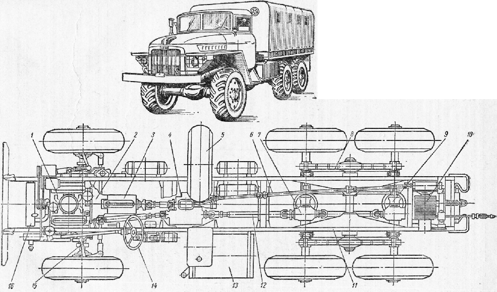 Лебедка зил 131 чертеж