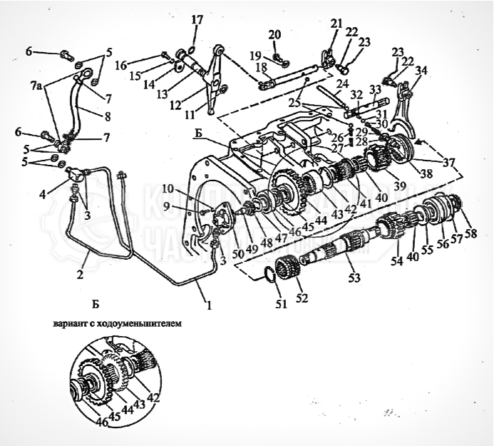 Схема коробка передач на мтз 1221 схема