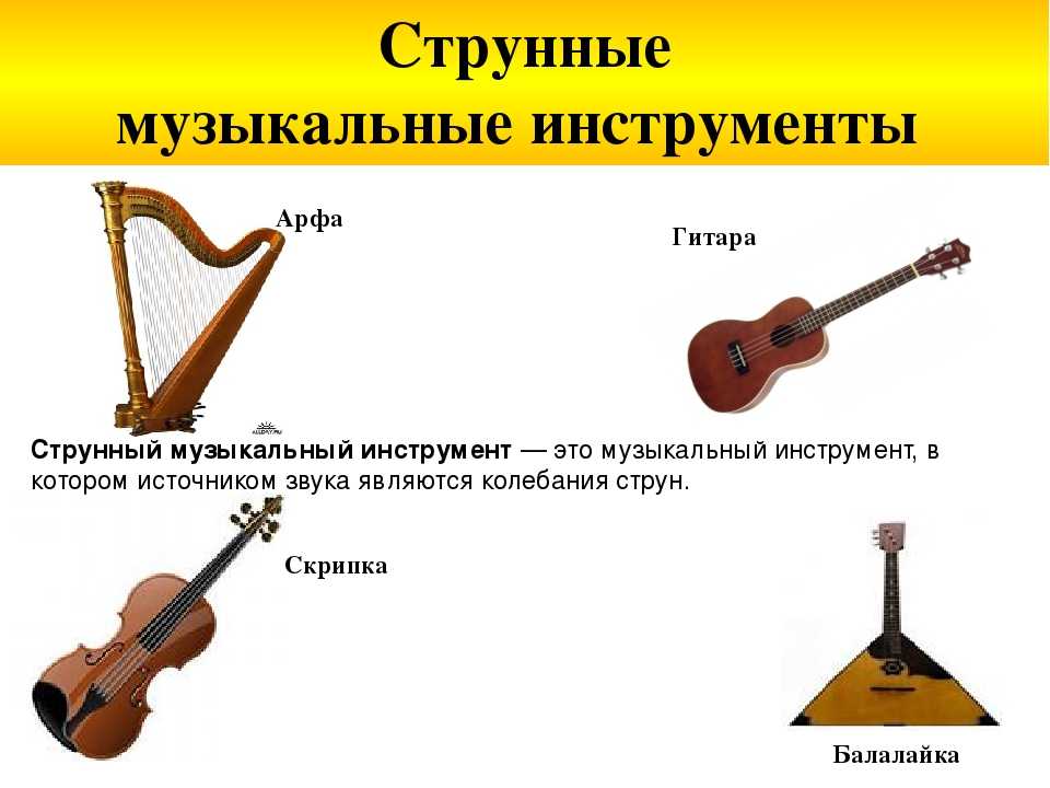 Струнные музыкальные инструменты ответ