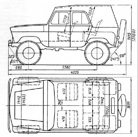 Уаз 3151 чертеж