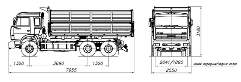 Камаз 4310 размер шин