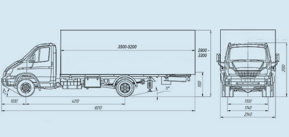 Чертеж газ 33104