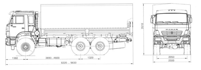 Камаз трал габариты
