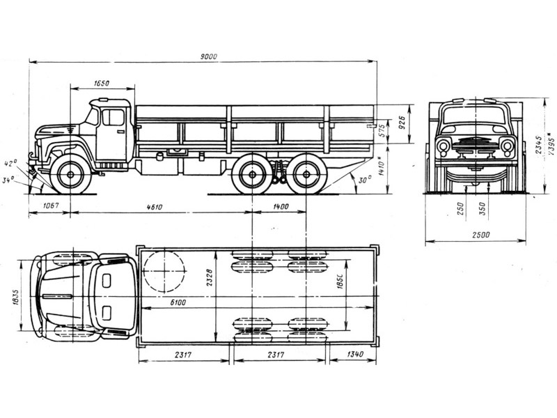 Зил чертеж. Габариты ЗИЛ 133 г4. ЗИЛ-133г2 чертеж. Габариты кузова ЗИЛ 130 бортовой. ЗИЛ 131 габариты кузова.