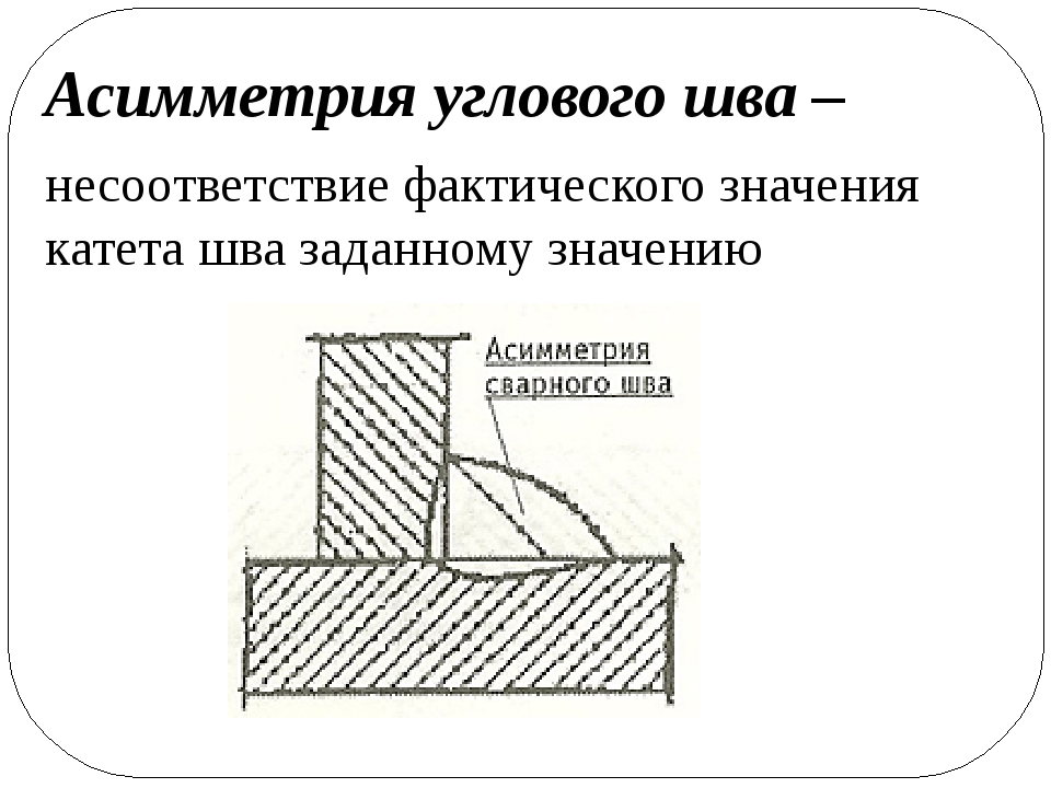 Катет сварного шва. Асимметрия шва дефект сварного. Катет углового сварного шва. Асимметрия углового сварного шва. Асимметрия катетов сварного шва.