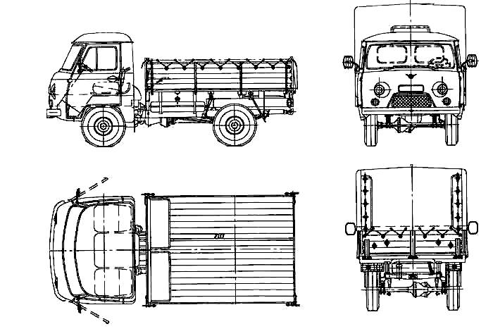 Уаз 3303 габаритные размеры