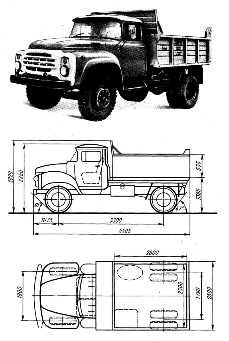 Габариты автомобиля зил 130