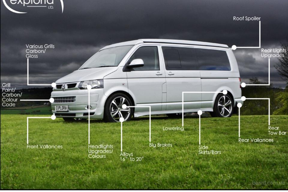 Volkswagen transporter размер багажника