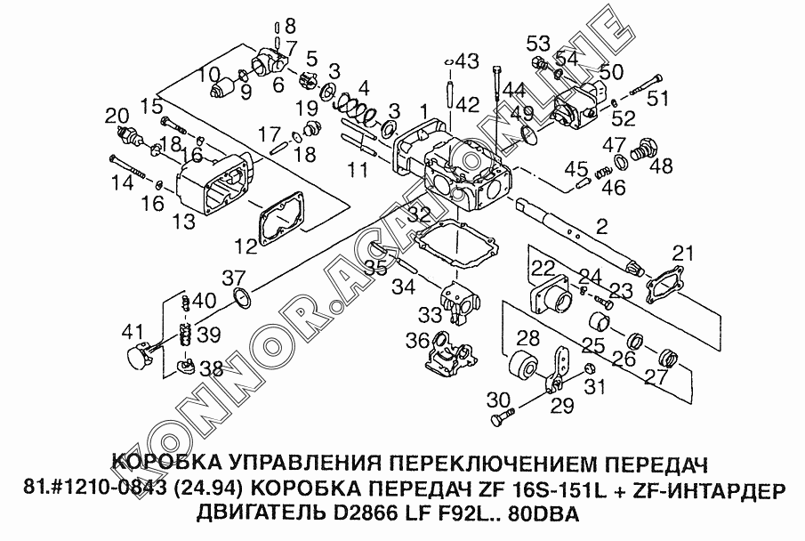 Коробка зф 16 ман схема переключения передач