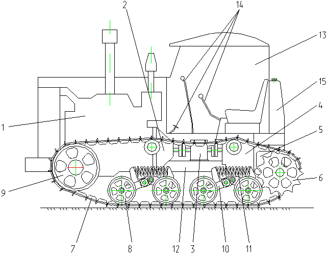 Гусеничный трактор схема