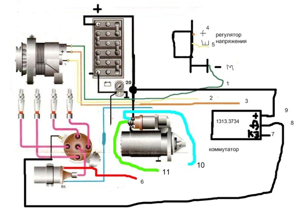 Схема подключения реле регулятора к генератору уаз буханка