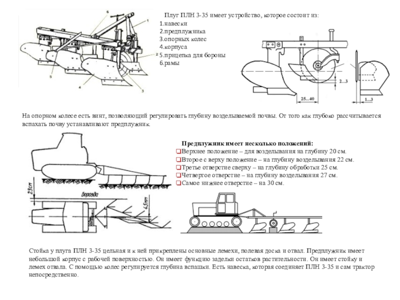 Глубина вспашки плугом. Схема регулировки ПЛН-3-35. Плуг ПГП-3-35 схема. Устройство плуга ПЛН-3-35 чертеж. Чертеж плуга ПЛН 3 35 С размерами.