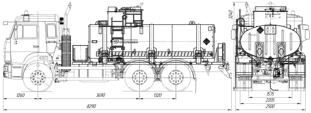 Размер руля камаз 65115