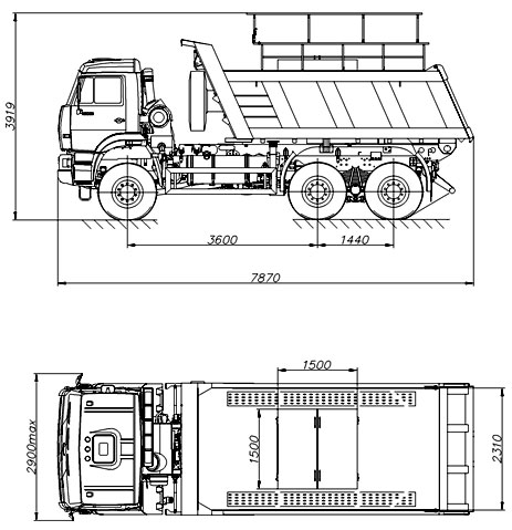 Чертеж камаз самосвал