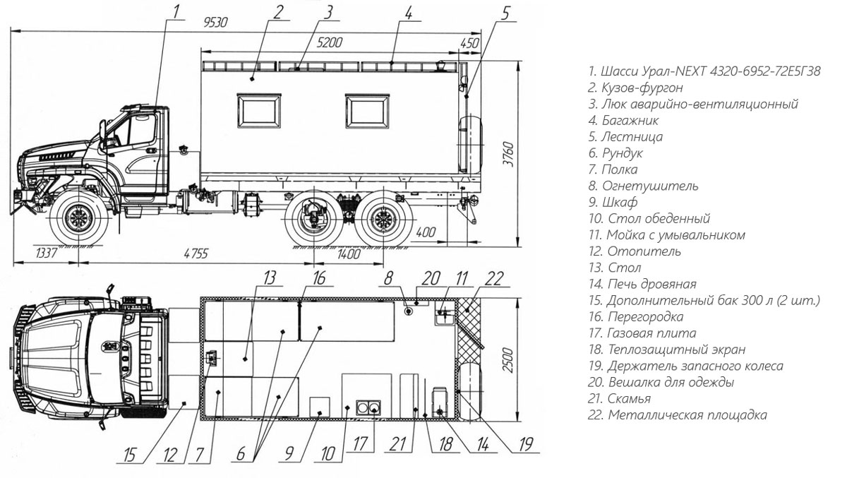 Кунг газ 66 чертежи