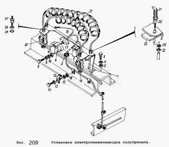 Схема электропроводки маз 5337