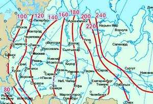 Глубина промерзания грунта в тверской области карта